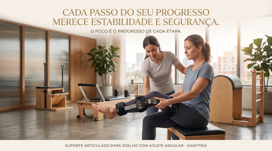 Suporte Articulado para Joelho com Trava e Ajuste Angular – Estabilizador de Perna com Estrutura Reforçada