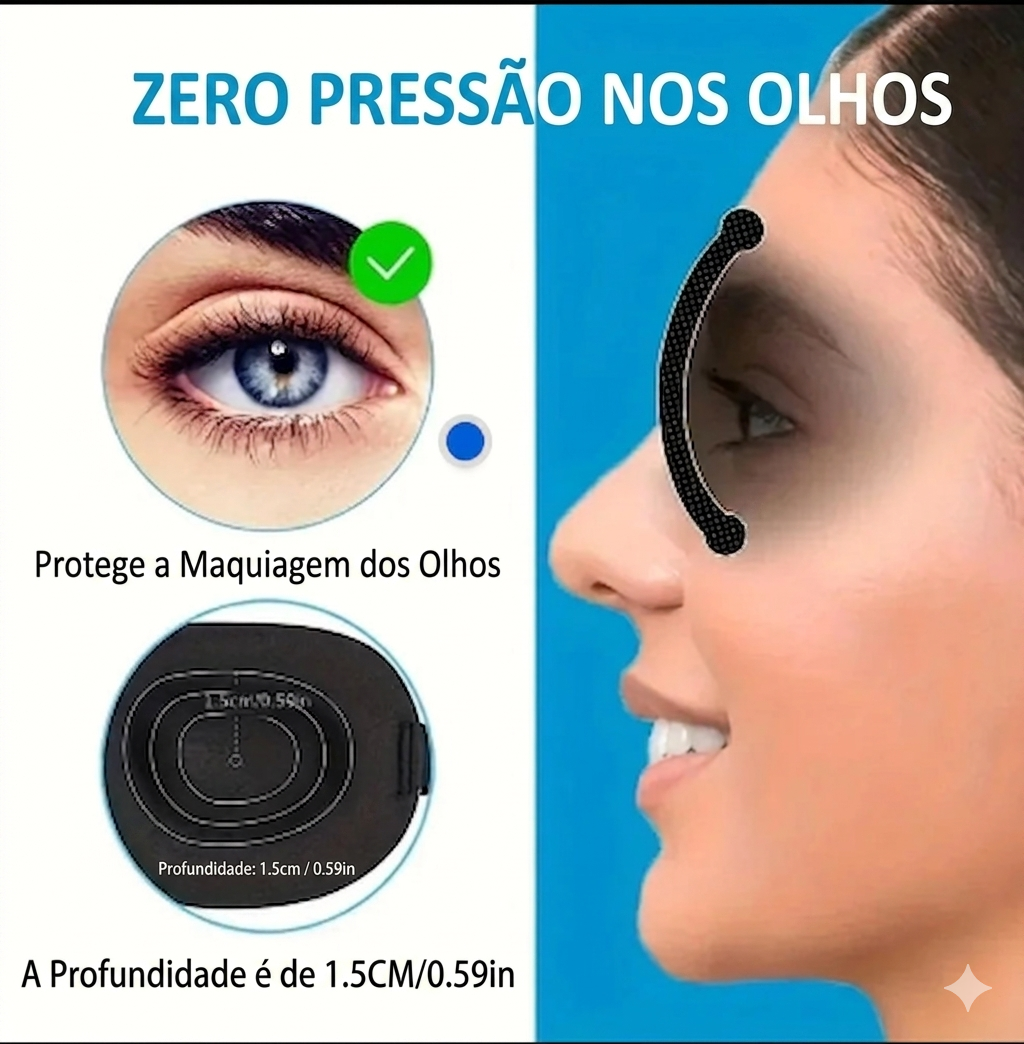 Máscara de Dormir 3D em Espuma de Memória: Conforto Anatômico, Bloqueio Total de Luz e Ajuste Perfeito – Ideal para Viagens e Descanso Profundo