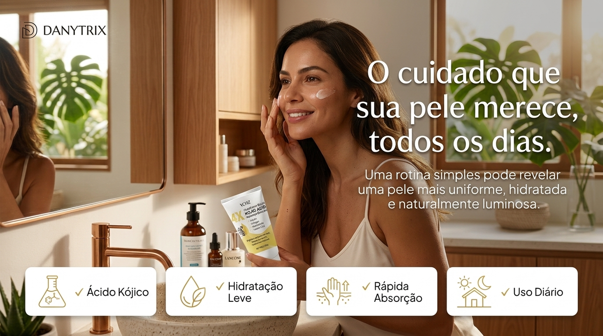 Creme Facial de Ácido Kójico YCHZ: Uniformização do Tom, Eliminação de Manchas e Controle de Oleosidade – Tratamento Clareador e Hidratante para o Dia e Noite