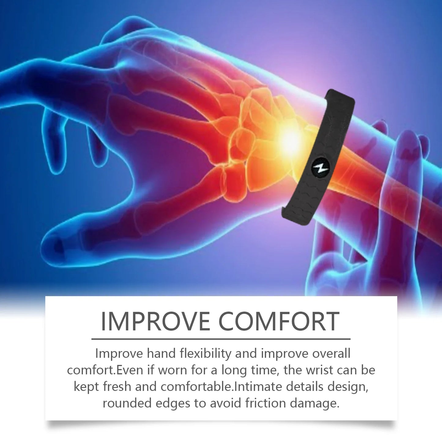 Pulseira de Terapia Energética South Moon: Alívio para Artrite, Dormência e Fadiga – Conforto Anatômico e Estímulo à Circulação
