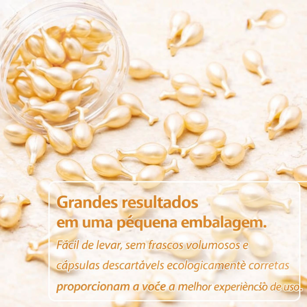 Sérum Facial em Cápsulas Water Ice Levin: Nutrição Intensiva com Ácido Hialurônico e Colágeno – Rejuvenescimento, Clareamento e Firmeza em Dose Única