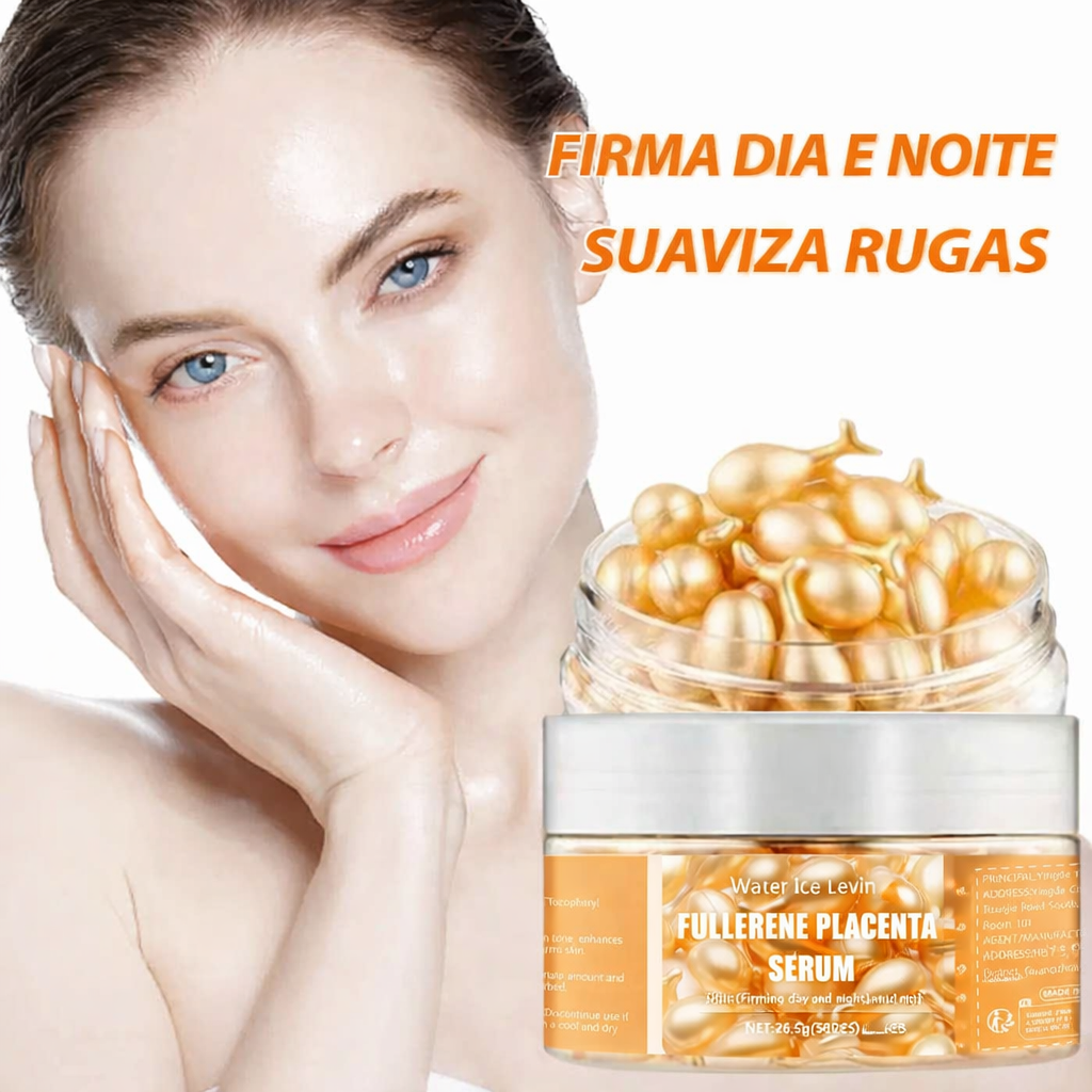 Sérum Facial em Cápsulas Water Ice Levin: Nutrição Intensiva com Ácido Hialurônico e Colágeno – Rejuvenescimento, Clareamento e Firmeza em Dose Única