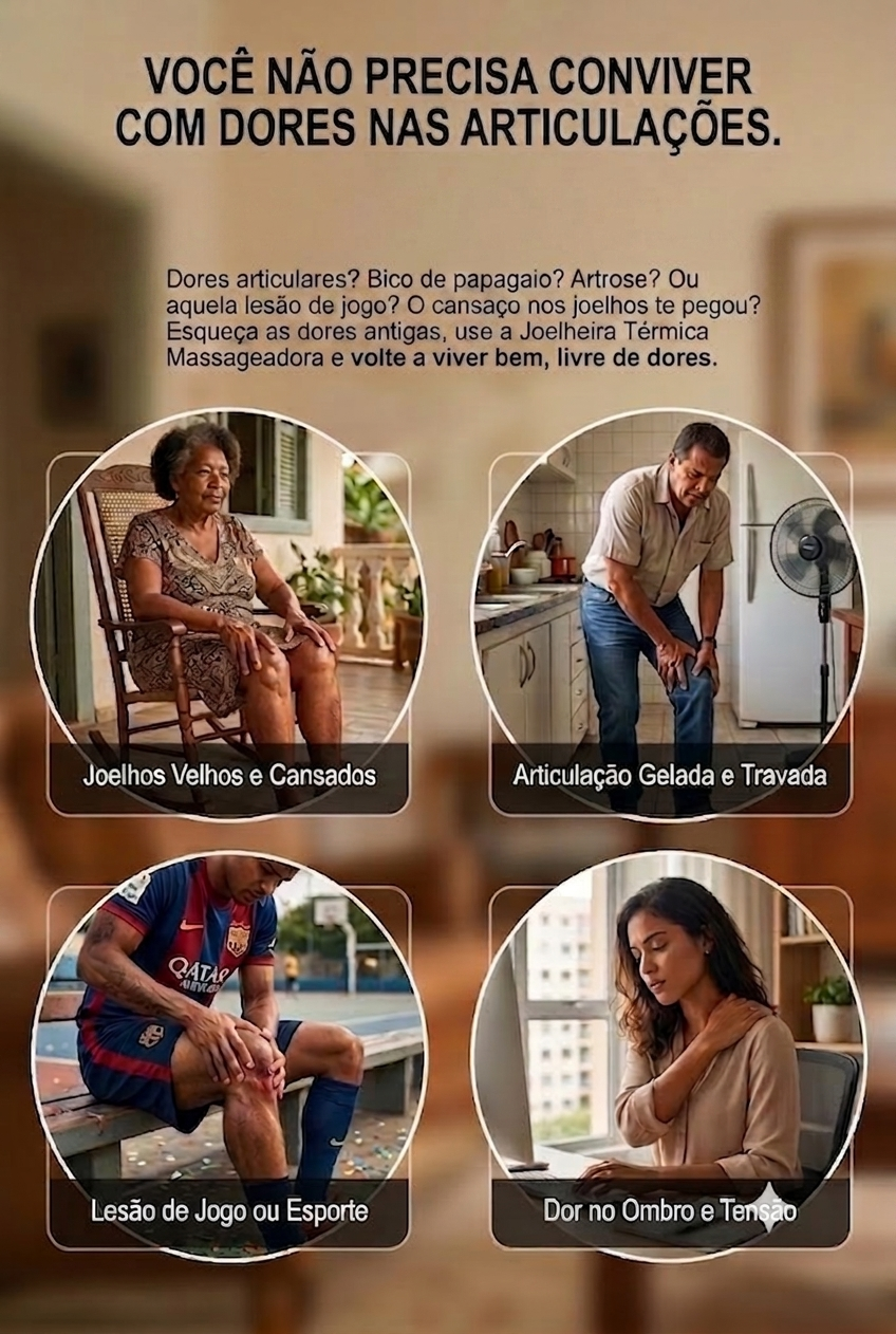 Joelheira Térmica Com Massageador Elétrico Mosa Comfort Knee 5V