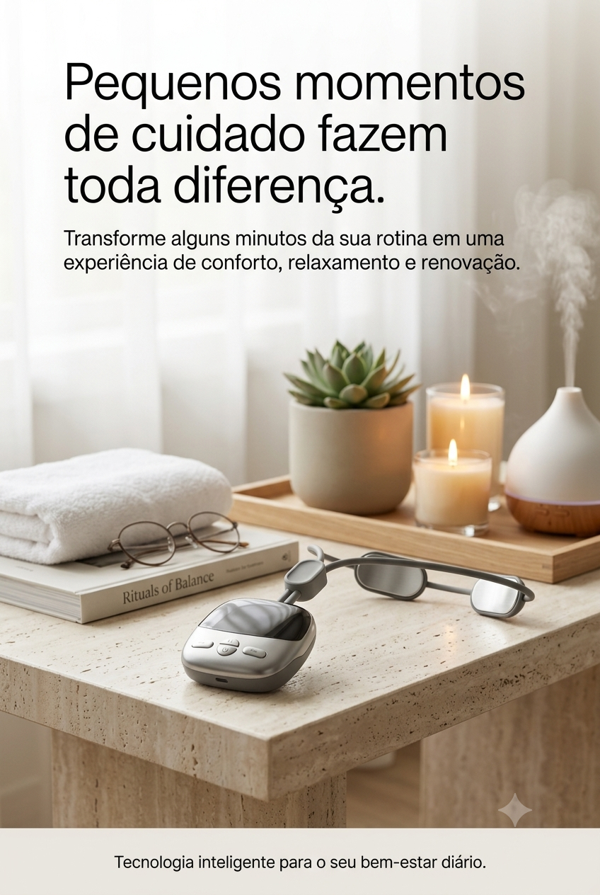 Massageador de Pescoço Portátil: Alívio de Tensões, Compressão Quente e Estimulação Muscular – Conforto Relaxante Onde Você Estiver