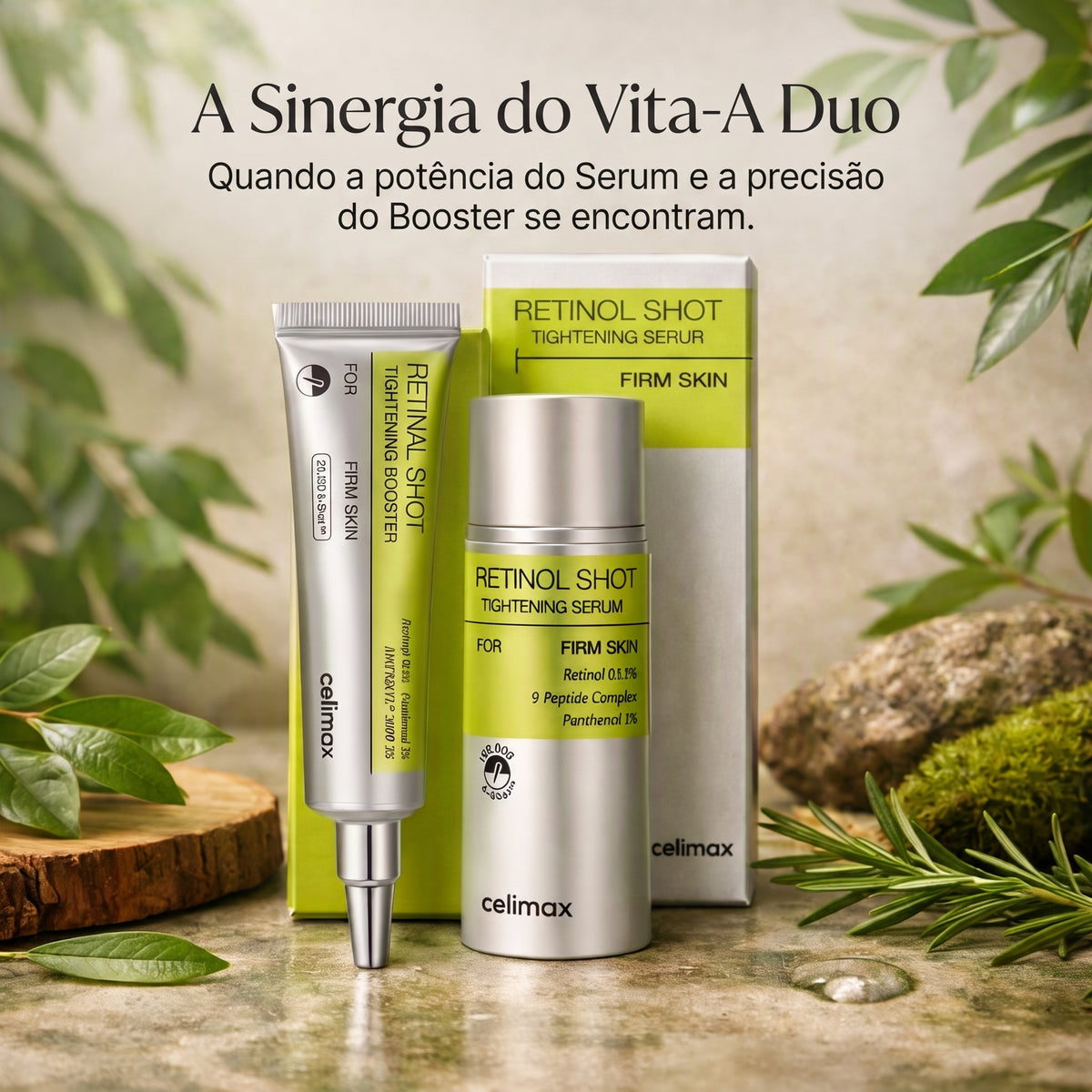 Booster Facial Anti-Idade K-Beauty – Celimax Retinol Firming Enhancer para Firmeza e Textura 15ml