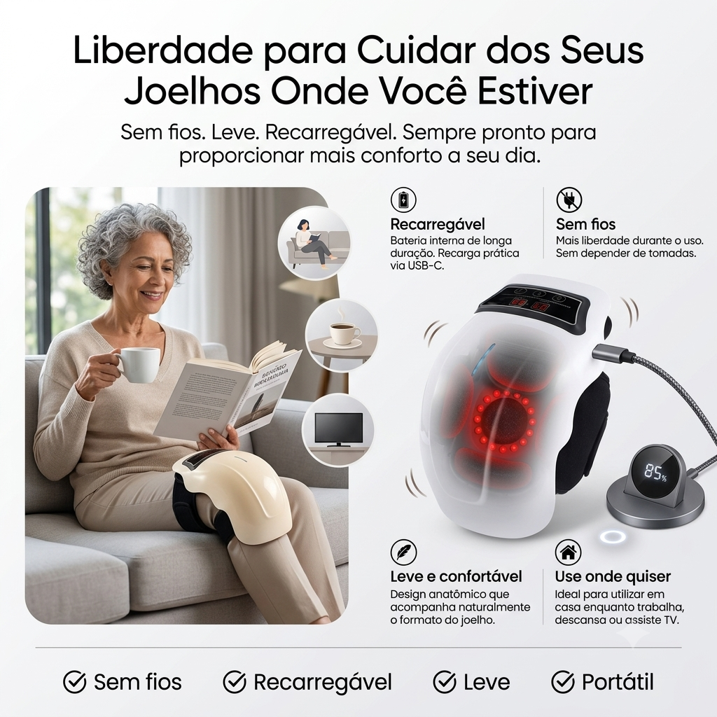 MASSAGEADOR DE JOELHO INFRATHERM 4 EM 1