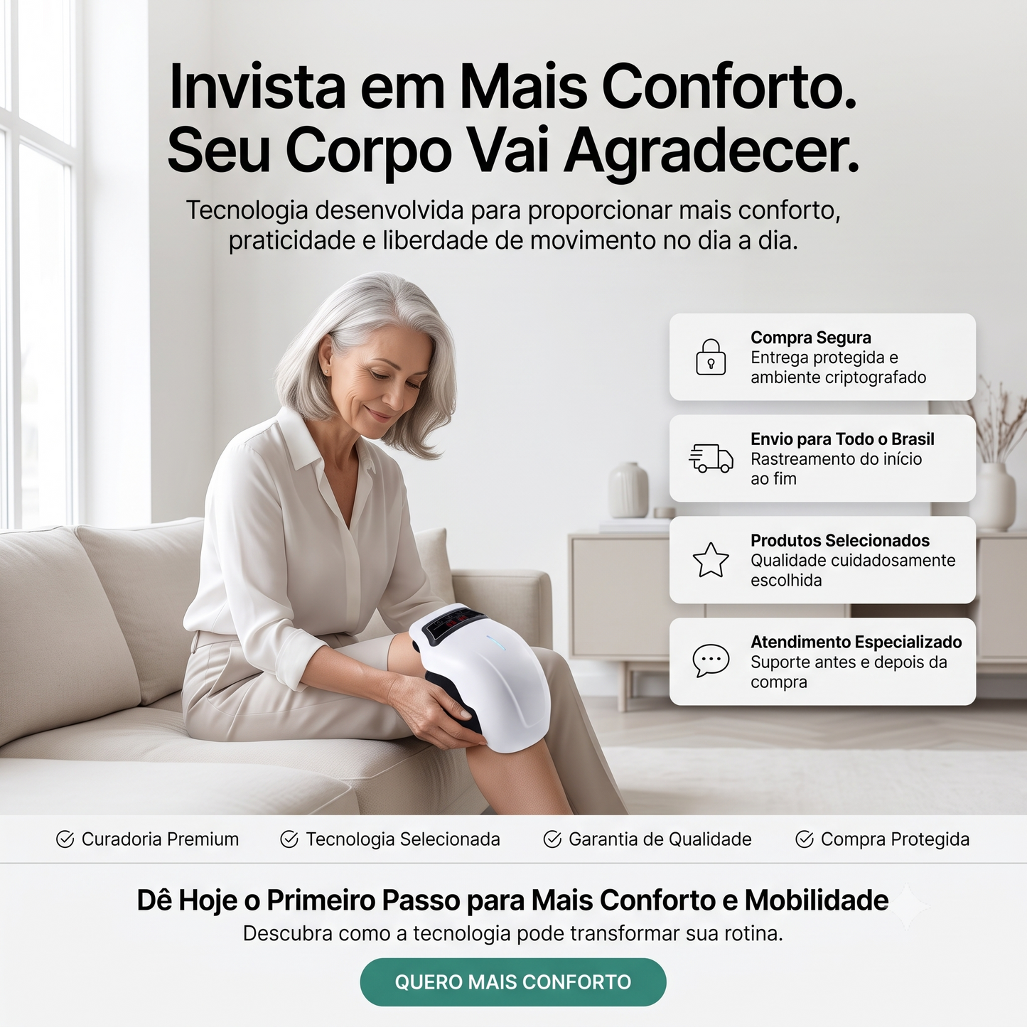 MASSAGEADOR DE JOELHO INFRATHERM 4 EM 1