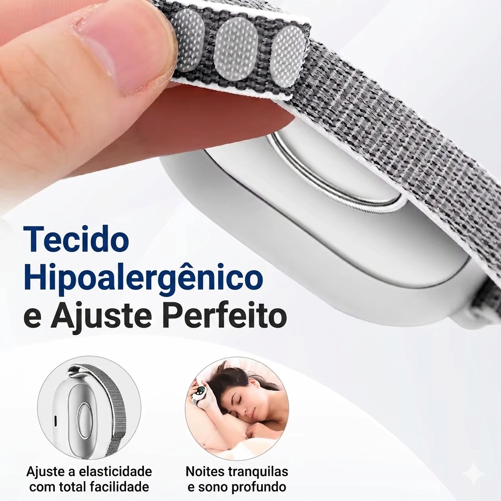 Pulseira Inteligente Relaxante por Microcorrente | 2 Modos e 20 Intensidades | Recarregável USB-C | Auxilia no Relaxamento e Bem-Estar