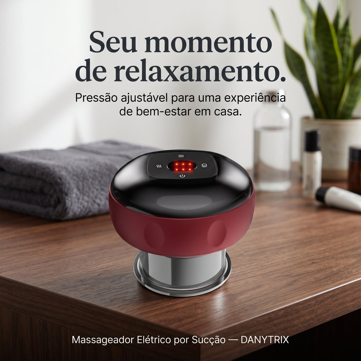 MASSAGEADOR ELÉTRICO  COM SUCÇÃO INTELIGENTE A VÁCUO – SEU MOMENTO DE CONFORTO