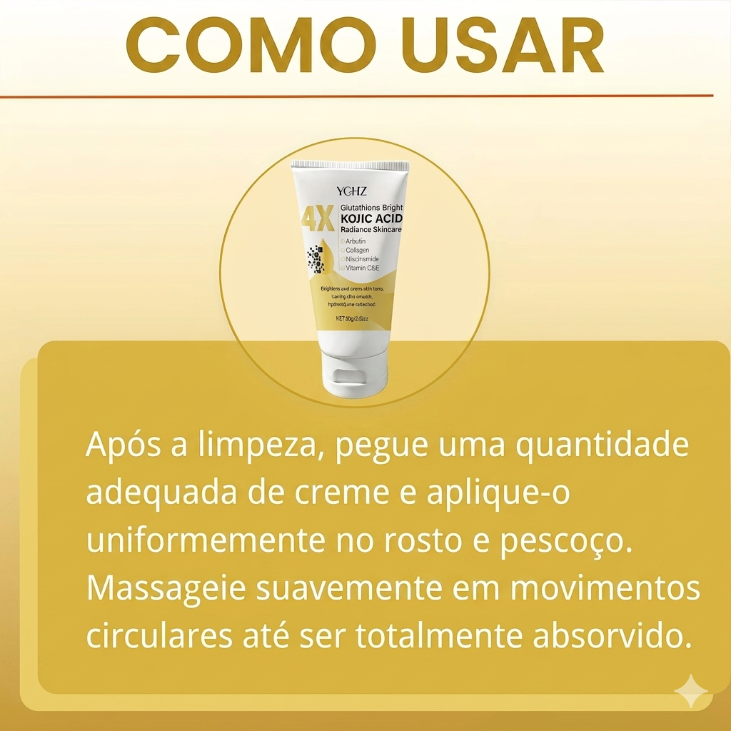 Creme Facial de Ácido Kójico YCHZ: Uniformização do Tom, Eliminação de Manchas e Controle de Oleosidade – Tratamento Clareador e Hidratante para o Dia e Noite