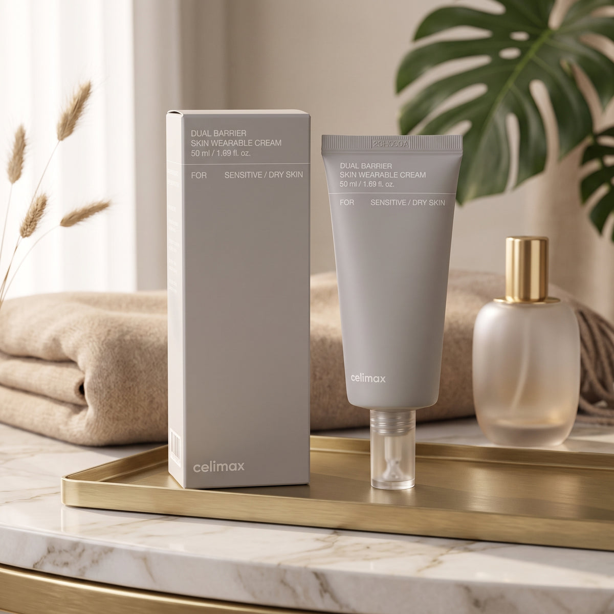 Kit Tônico e Creme Skincare Coreano – Celimax Dual Barrier para Hidratação e Barreira da Pele
