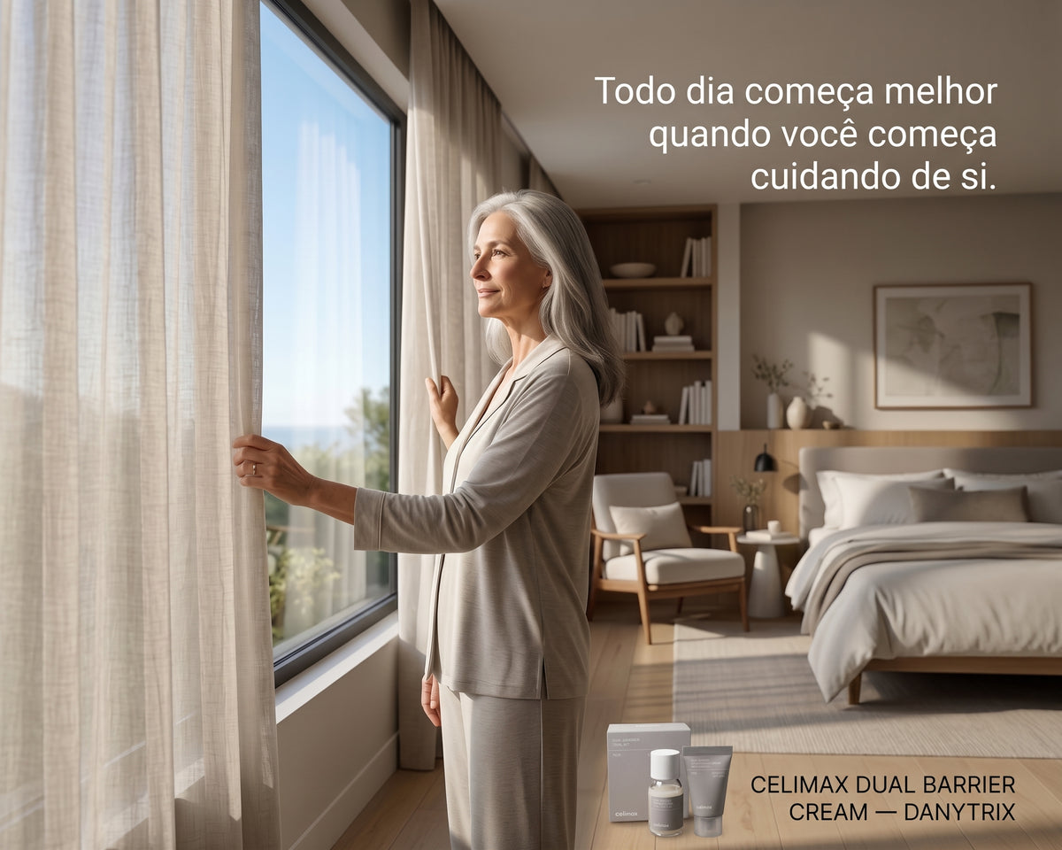 Kit Tônico e Creme Skincare Coreano – Celimax Dual Barrier para Hidratação e Barreira da Pele