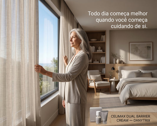Kit Tônico e Creme Skincare Coreano – Celimax Dual Barrier para Hidratação e Barreira da Pele