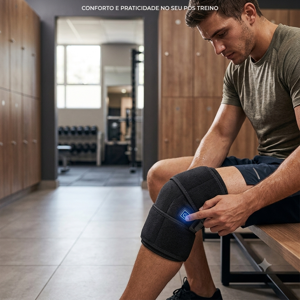 Joelheira Térmica Elétrica USB com Aquecimento Rápido e Ajustável – Alívio e Relaxamento Muscular