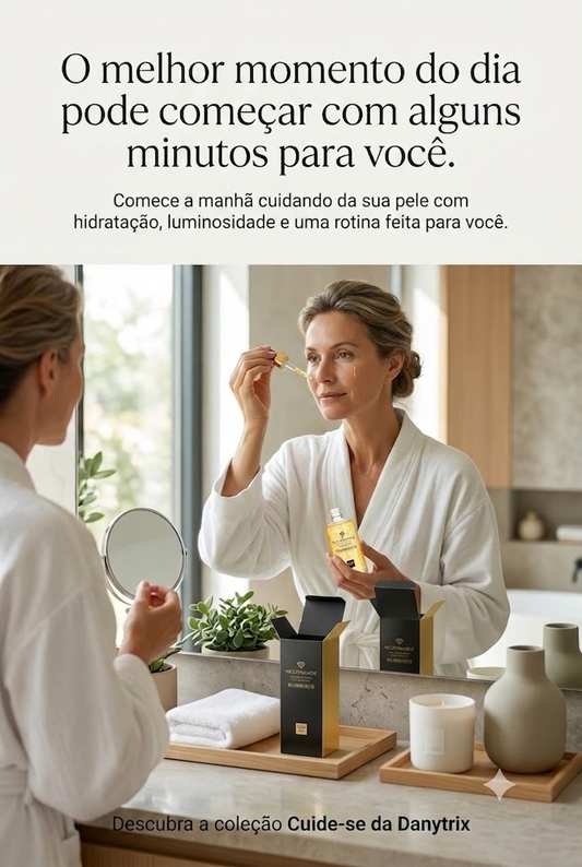Sérum Facial 24K com Ouro Cosmético, Ácido Hialurônico e Niacinamida | Hidratação, Luminosidade e Firmeza – 100ml