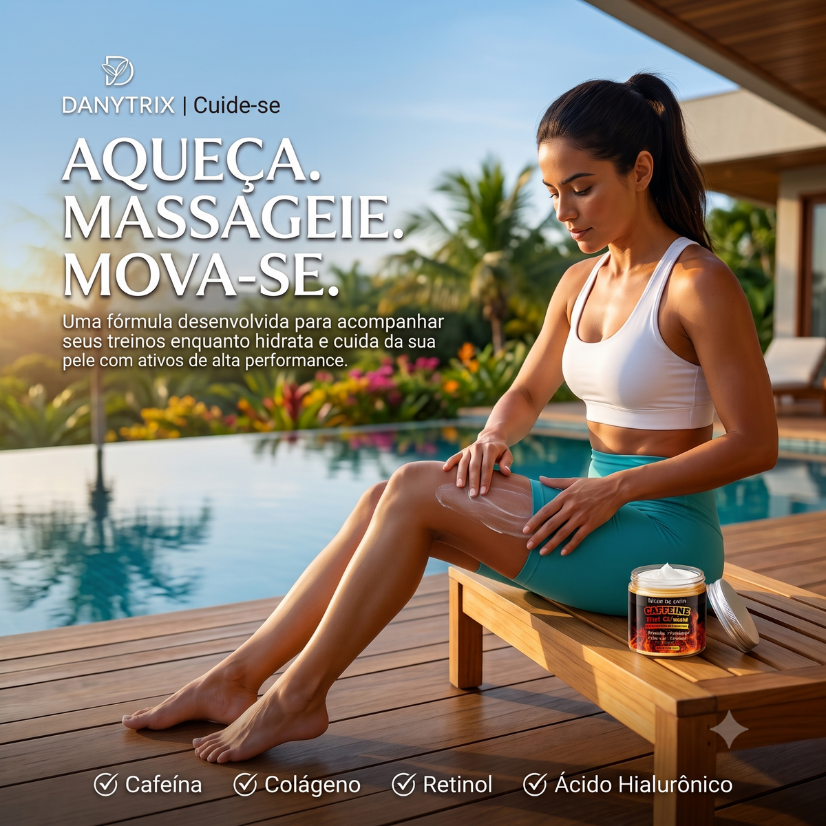 Creme Termogênico Caffeine Hot Cream YUITIKUE: Ação Firmadora, Hidratação Profunda e Potencializador de Treino – Tecnologia com Colágeno e Retinol