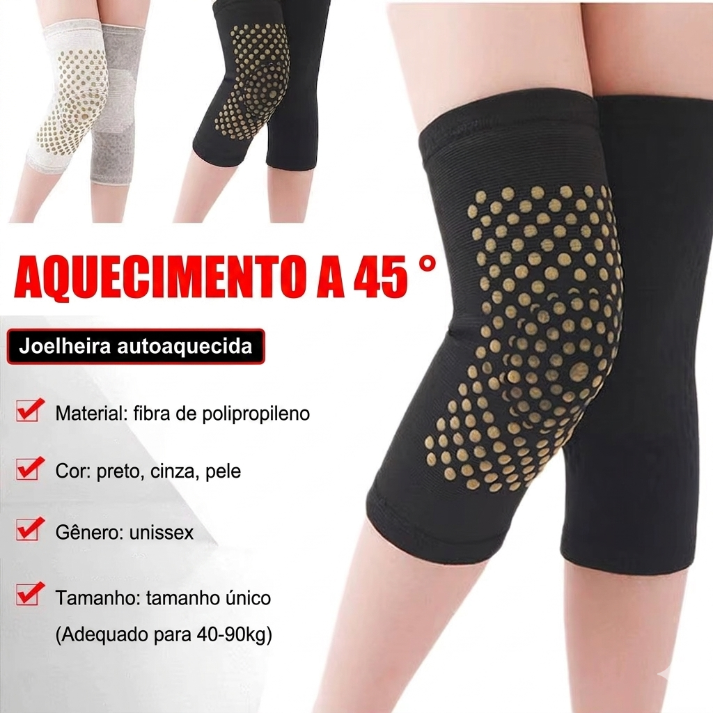 Joelheira Autoaquecível com Artemísia | Compressão para Joelho | Suporte Térmico Respirável | Uso Diário e Esportivo