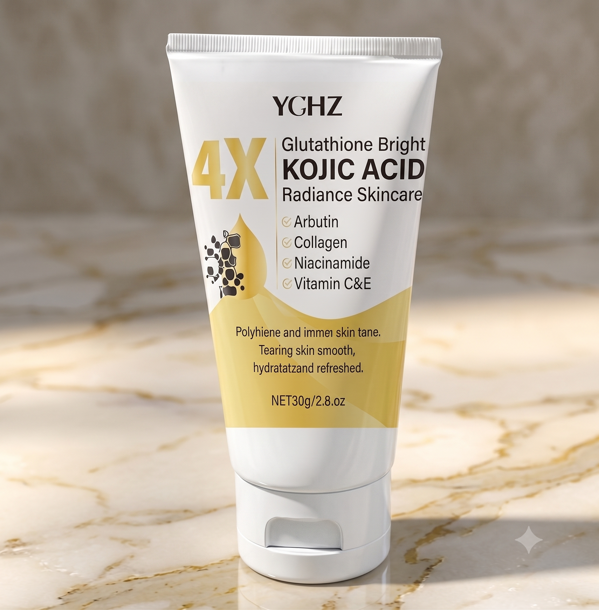 Creme Facial de Ácido Kójico YCHZ: Uniformização do Tom, Eliminação de Manchas e Controle de Oleosidade – Tratamento Clareador e Hidratante para o Dia e Noite
