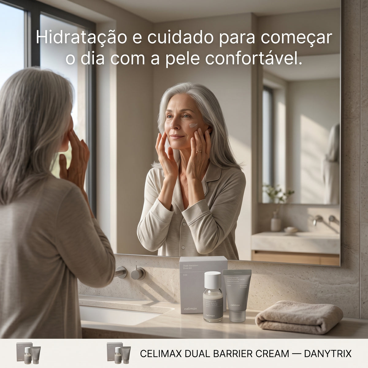 Kit Tônico e Creme Skincare Coreano – Celimax Dual Barrier para Hidratação e Barreira da Pele