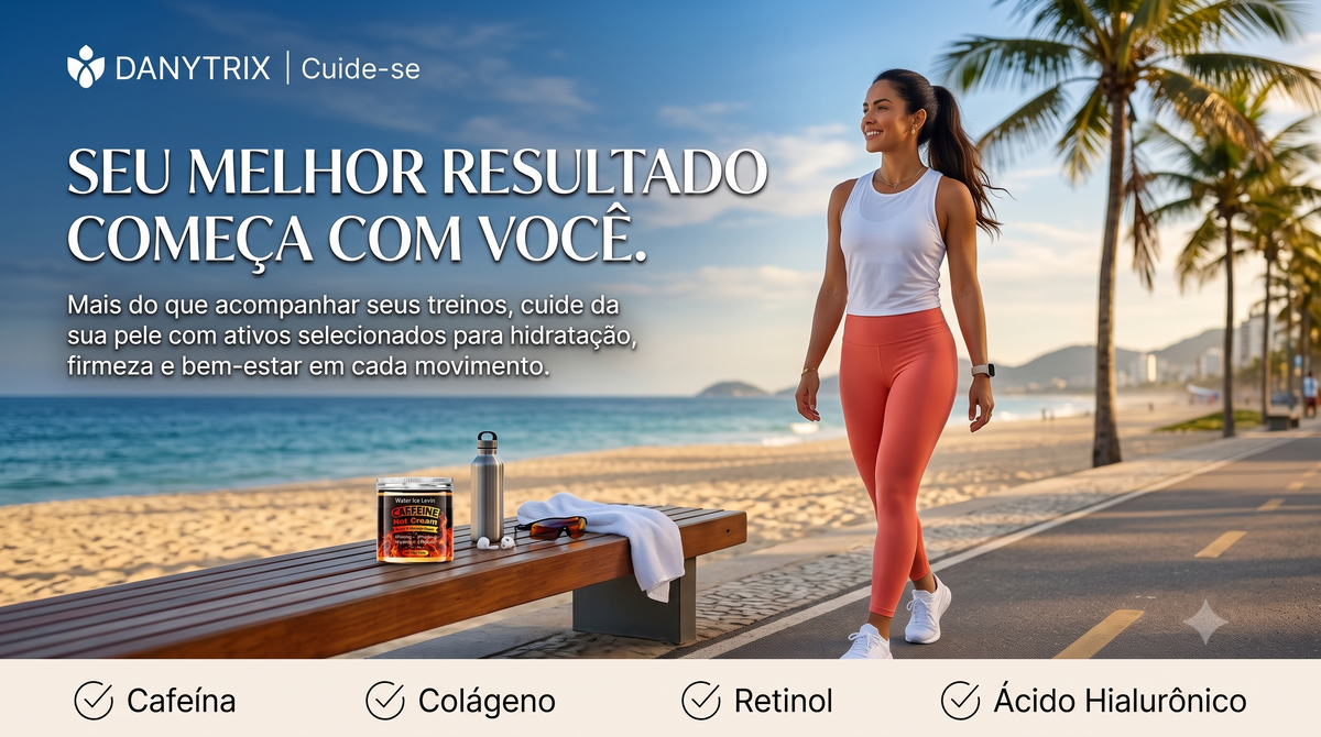 Creme Termogênico Caffeine Hot Cream YUITIKUE: Ação Firmadora, Hidratação Profunda e Potencializador de Treino – Tecnologia com Colágeno e Retinol