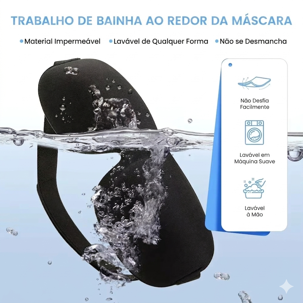 Máscara de Dormir 3D em Espuma de Memória: Conforto Anatômico, Bloqueio Total de Luz e Ajuste Perfeito – Ideal para Viagens e Descanso Profundo