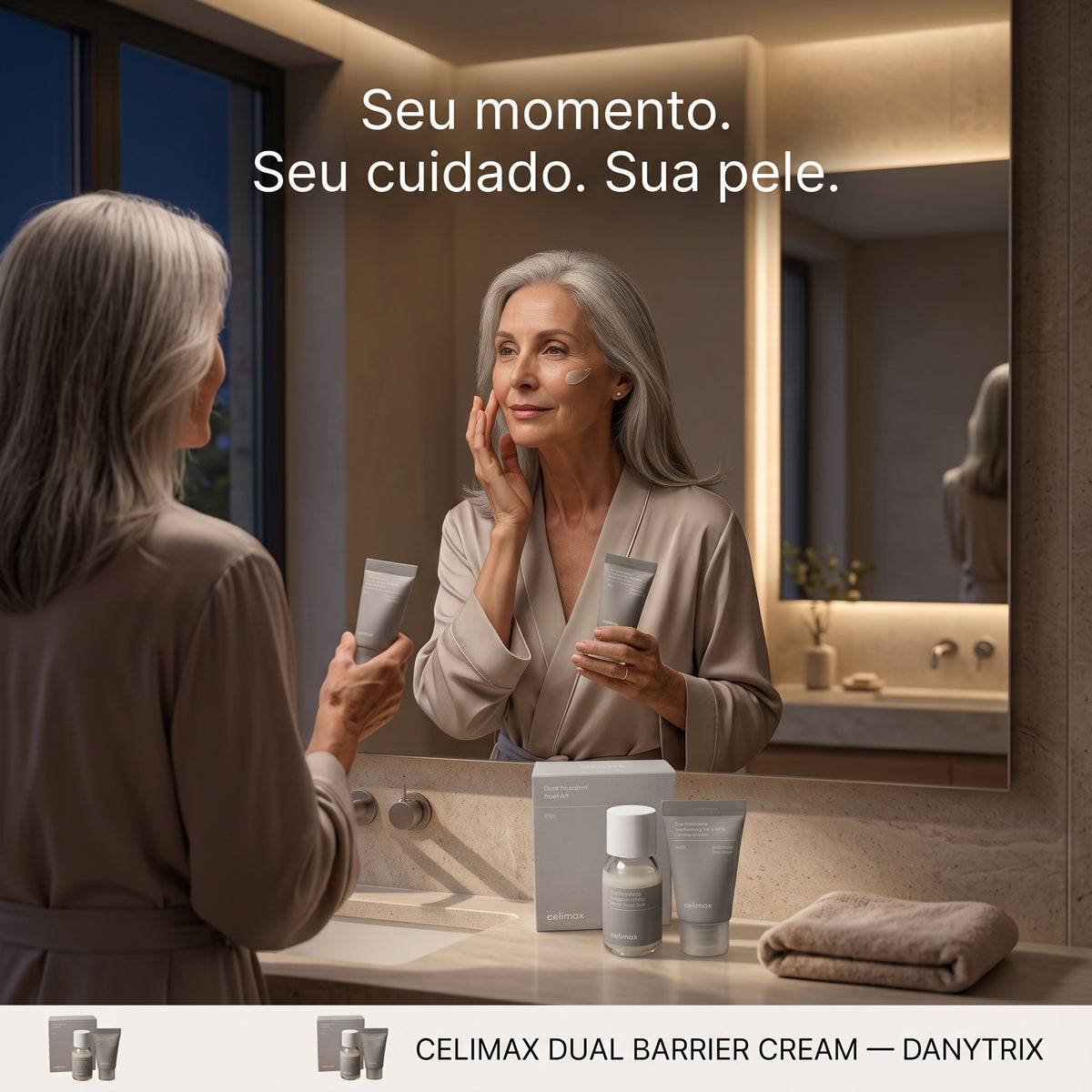 Kit Tônico e Creme Skincare Coreano – Celimax Dual Barrier para Hidratação e Barreira da Pele