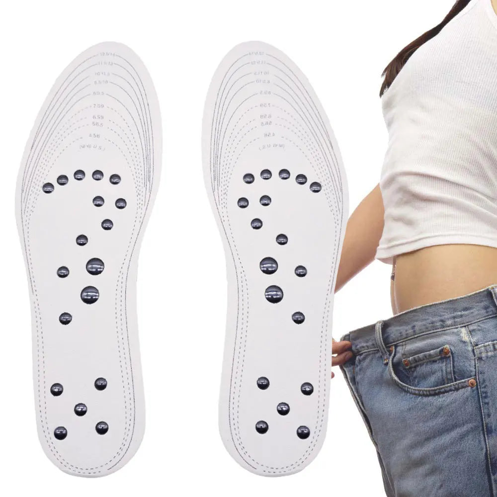 Palmilhas Magnéticas Terapêuticas COSYLEE: 18 Pontos de Massagem, Apoio de Arco e Conforto em Espuma de Memória – Relaxamento e Bem-Estar a Cada Passo