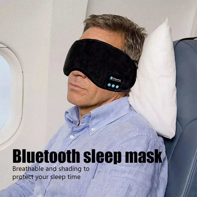 Máscara de Dormir 3D com Fone Bluetooth Integrado – Durma Melhor com Sua Música Favorita