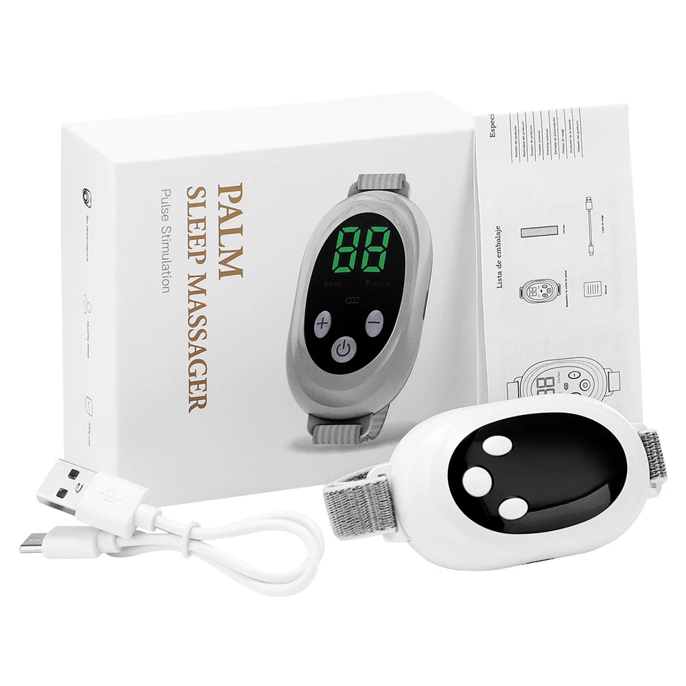 Pulseira Inteligente Relaxante por Microcorrente | 2 Modos e 20 Intensidades | Recarregável USB-C | Auxilia no Relaxamento e Bem-Estar