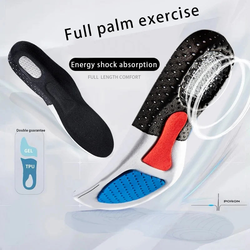 Palmilha Silicone Ortopédica Gel Corrida Amortecedor Anti Dor