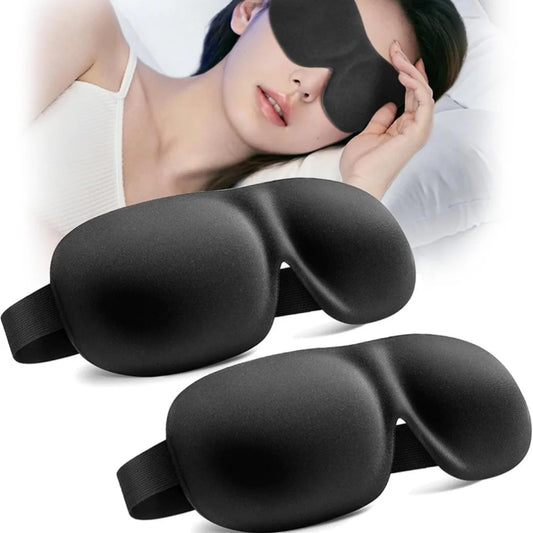 Máscara de Dormir 3D em Espuma de Memória: Conforto Anatômico, Bloqueio Total de Luz e Ajuste Perfeito – Ideal para Viagens e Descanso Profundo