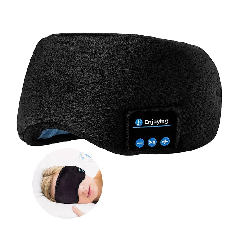 Máscara de Dormir 3D com Fone Bluetooth Integrado – Durma Melhor com Sua Música Favorita