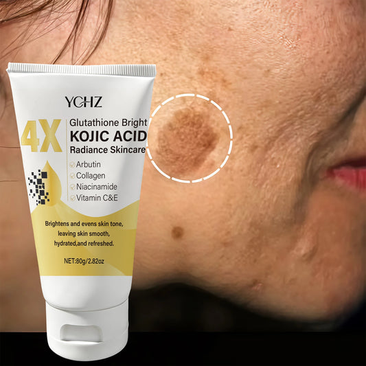 Creme Facial de Ácido Kójico YCHZ: Uniformização do Tom, Eliminação de Manchas e Controle de Oleosidade – Tratamento Clareador e Hidratante para o Dia e Noite