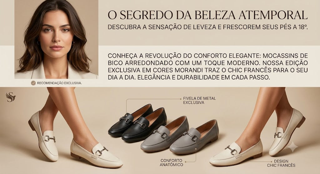Sapato Feminino Conforto Absoluto: Design Casual, Antiderrapante e Versátil – Leveza e Elegância para o seu Dia a Dia
