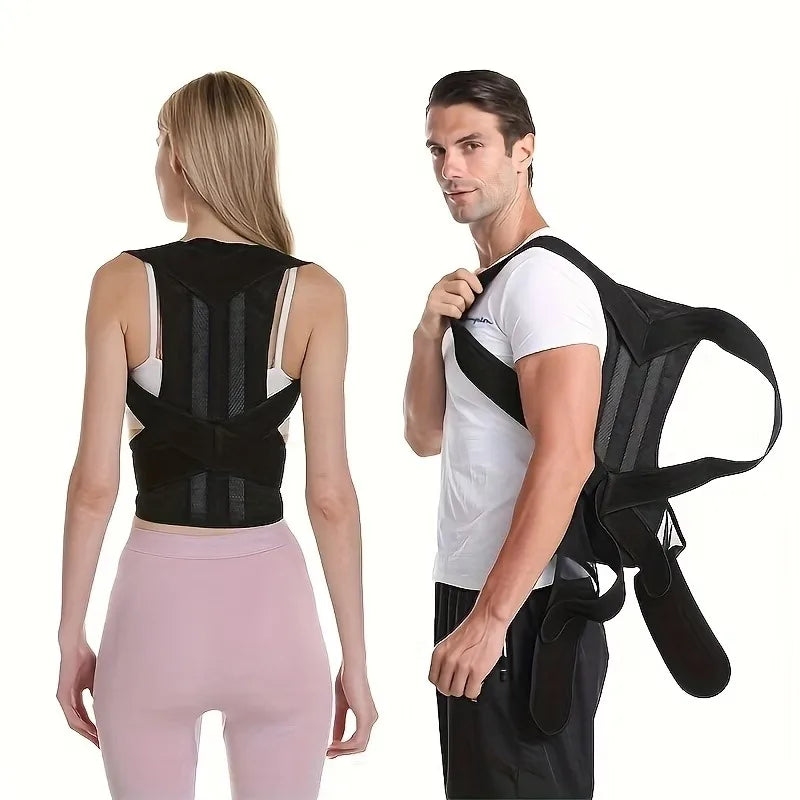 Corretor de Postura e Suporte para Clavícula Ajustável – Elimine dores e corrija sua coluna com segurança