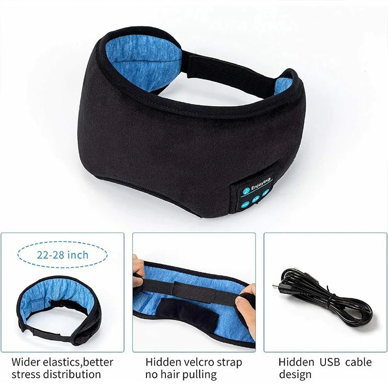 Máscara de Dormir 3D com Fone Bluetooth Integrado – Durma Melhor com Sua Música Favorita
