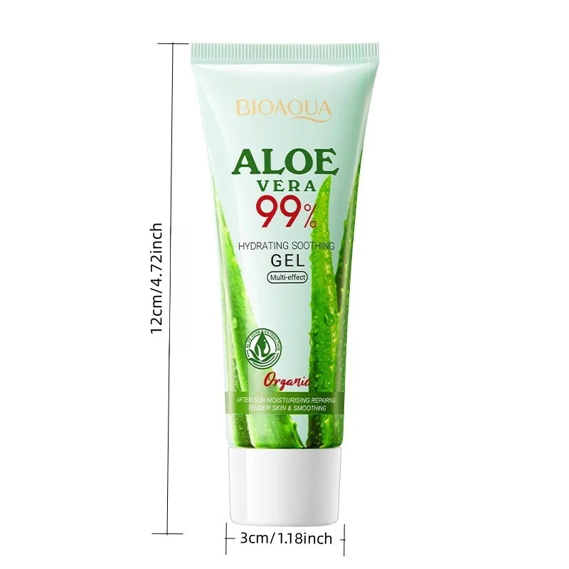 Gel de Aloe Vera Puro: Hidratação Intensiva, Reparação Pós-Sol e Cuidado Anti-Acne – Suavidade e Frescor para Rosto e Corpo
