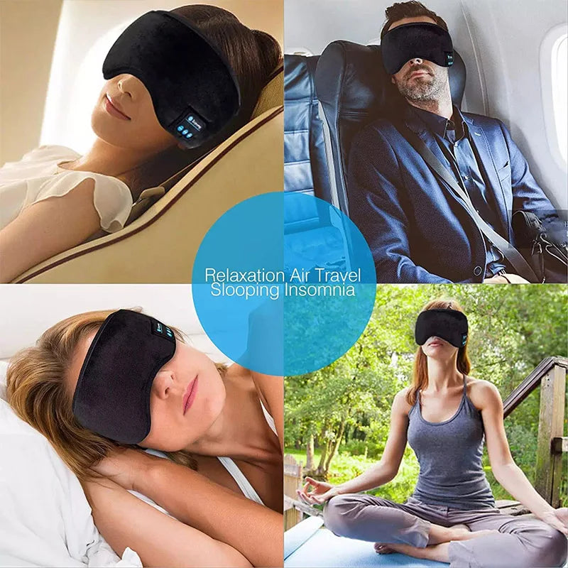 Máscara de Dormir 3D com Fone Bluetooth Integrado – Durma Melhor com Sua Música Favorita
