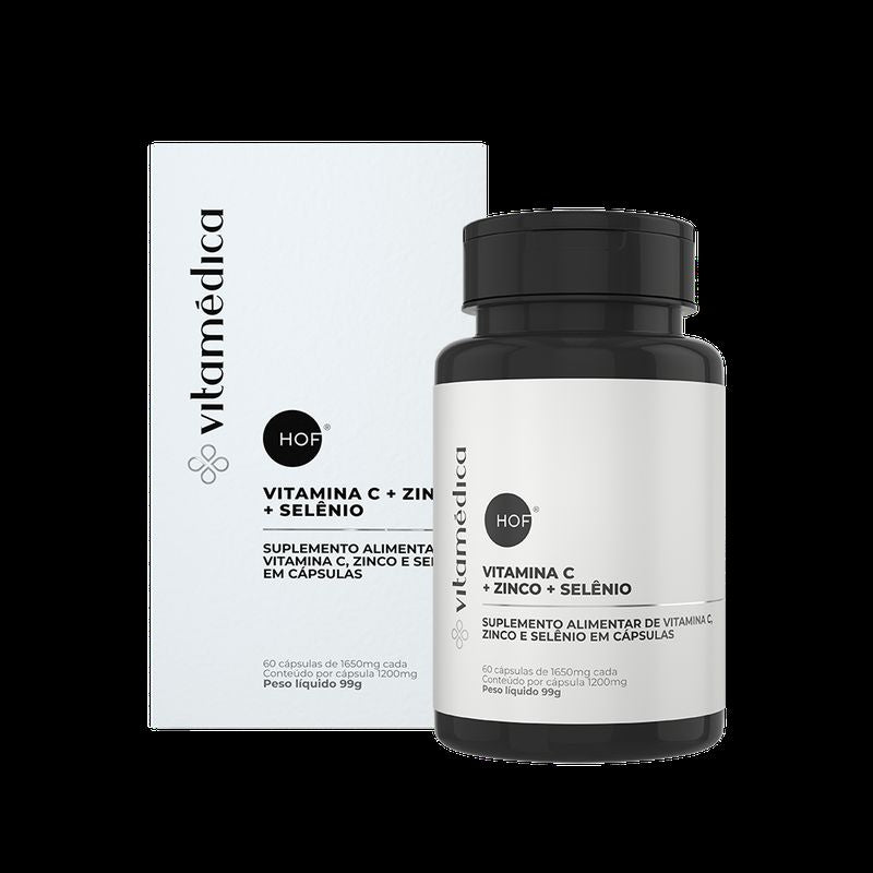 Cápsulas de Vitamina C, Zinco e Selênio – Imunidade, Colágeno e Antioxidante – 9